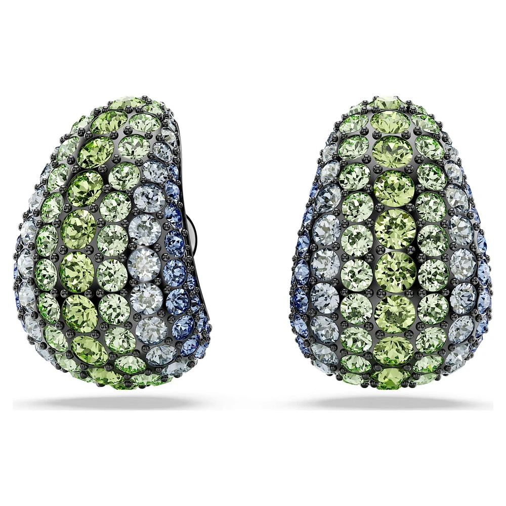 Sublima drop earrings, Round cut, Small, Multicoloured, Ruthenium plated by SWAROVSKI