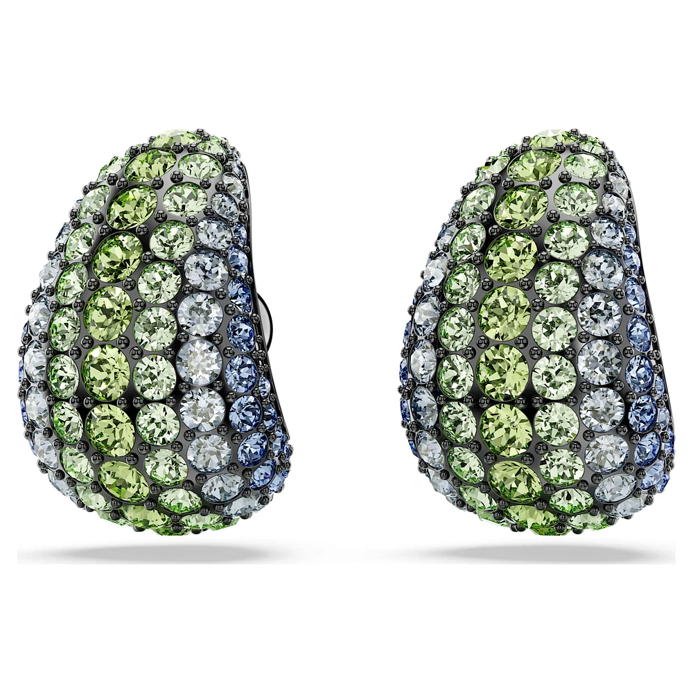 Sublima drop earrings, Round cut, Small, Multicoloured, Ruthenium plated by SWAROVSKI