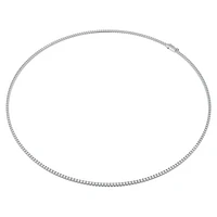 Eternity Tennis necklace, Lab-grown diamonds 3 ct tw, Round shape, 14K white gold by SWAROVSKI
