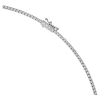 Eternity Tennis necklace, Lab-grown diamonds 3 ct tw, Round shape, 14K white gold by SWAROVSKI