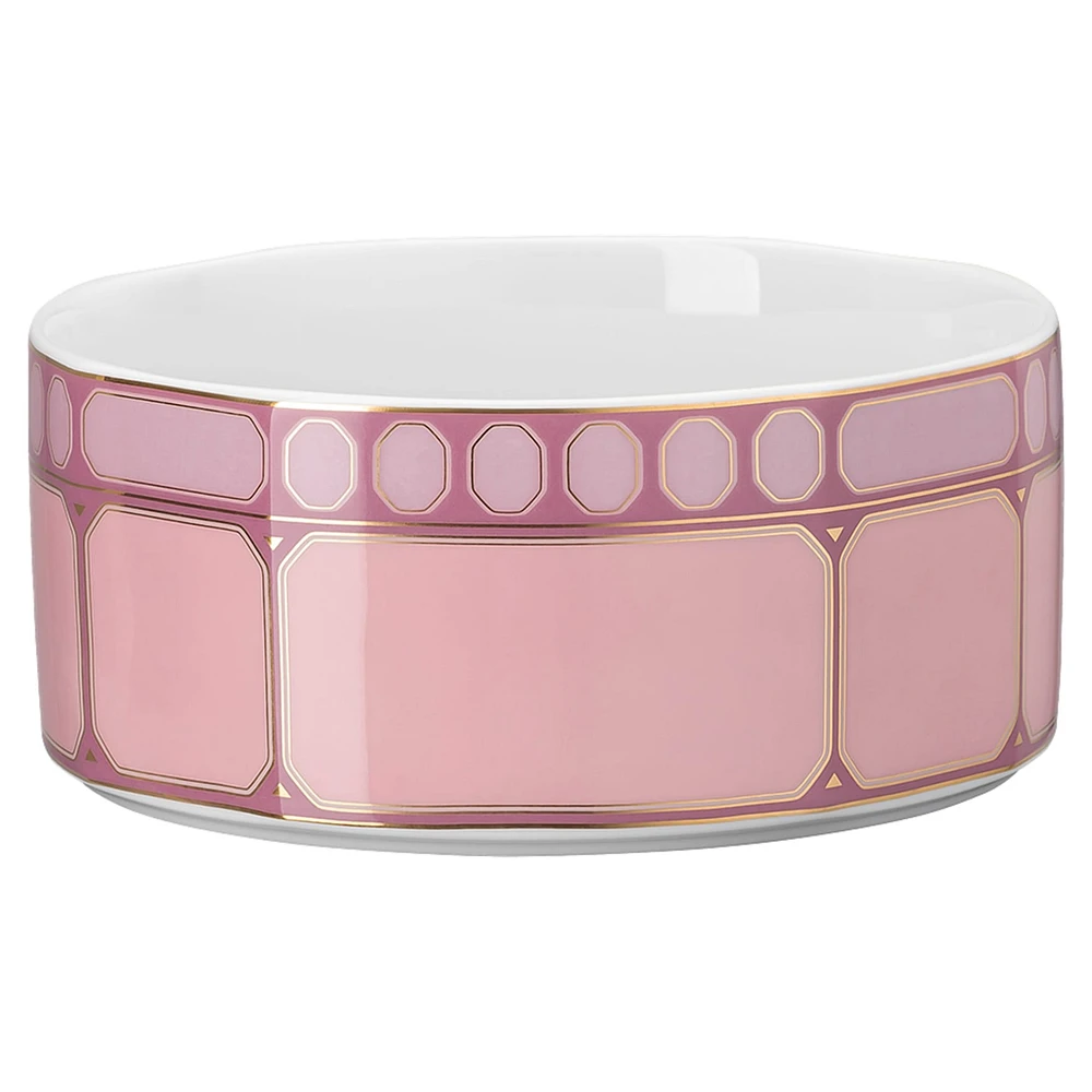 Signum cereal bowl, Porcelain, Pink by SWAROVSKI