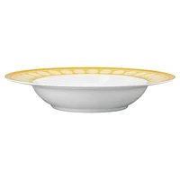 Signum soup plate, Porcelain, Yellow by SWAROVSKI