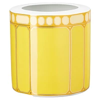 Signum vase, Porcelain, Wide, Yellow by SWAROVSKI