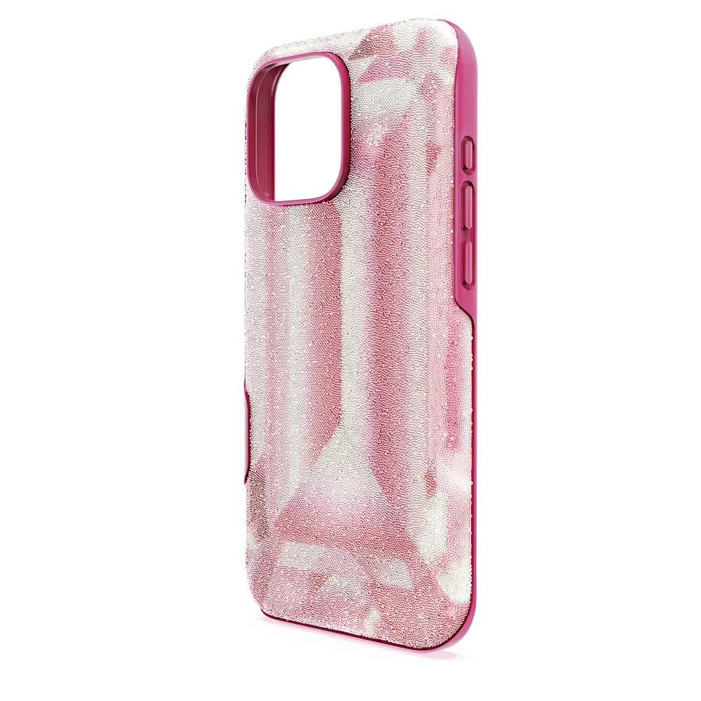 High smartphone case, Crystal print motif, iPhone® 16 Pro Max, Pink by SWAROVSKI