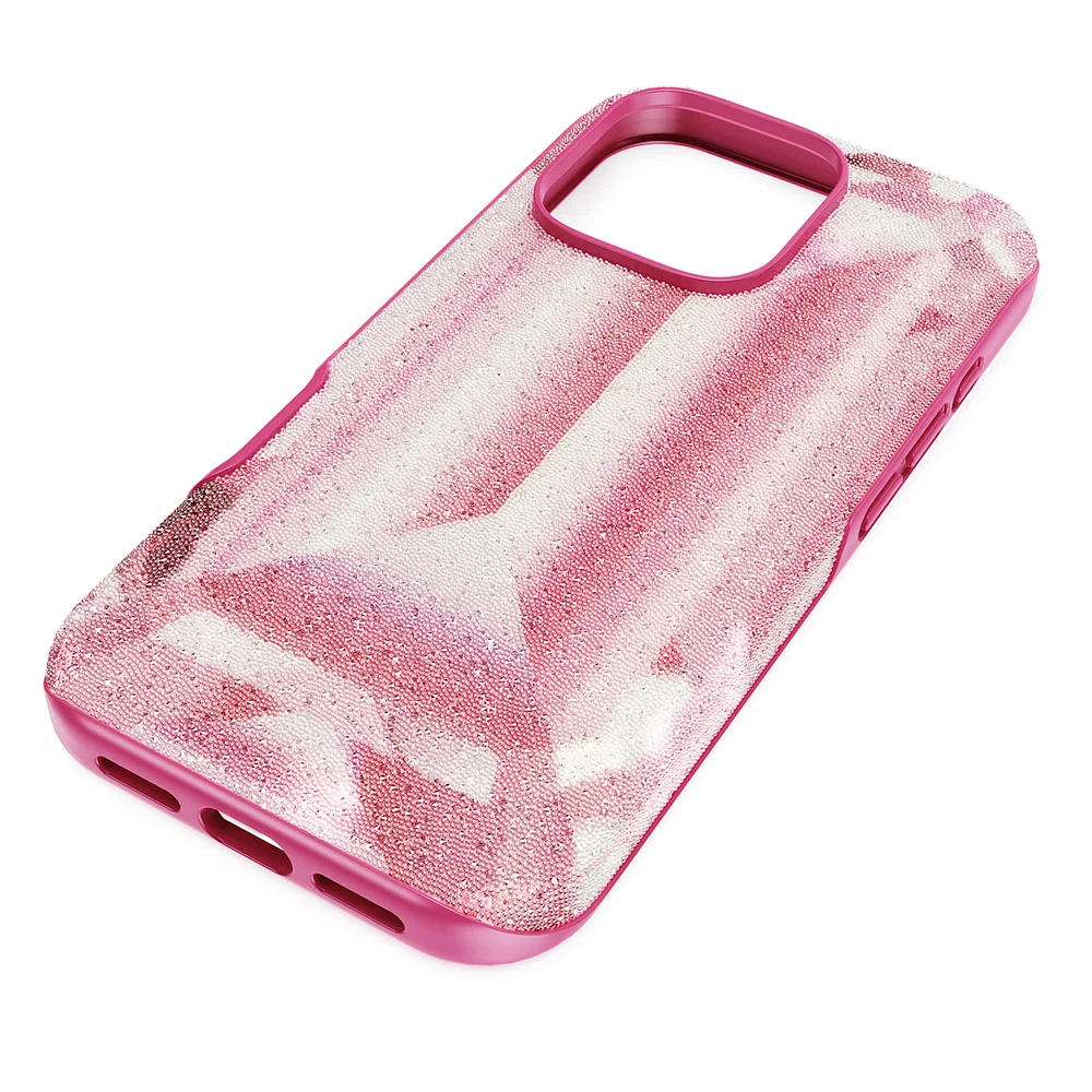 High smartphone case, Crystal print motif, iPhone® 16 Pro, Pink by SWAROVSKI