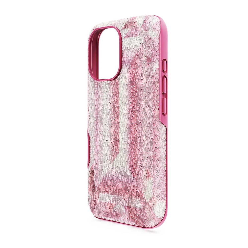 High smartphone case, Crystal print motif, iPhone® 16, Pink by SWAROVSKI