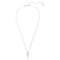 Matrix pendant, Mixed cuts, White, Rhodium plated by SWAROVSKI