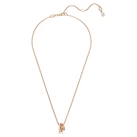 Hyperbola pendant, Mixed cuts, White, Rose gold-tone plated by SWAROVSKI