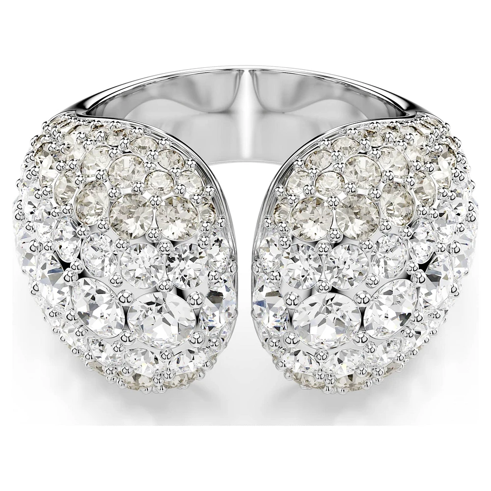 Sublima cocktail ring, Round cut, White, Rhodium plated by SWAROVSKI