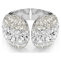 Sublima cocktail ring, Round cut, White, Rhodium plated by SWAROVSKI