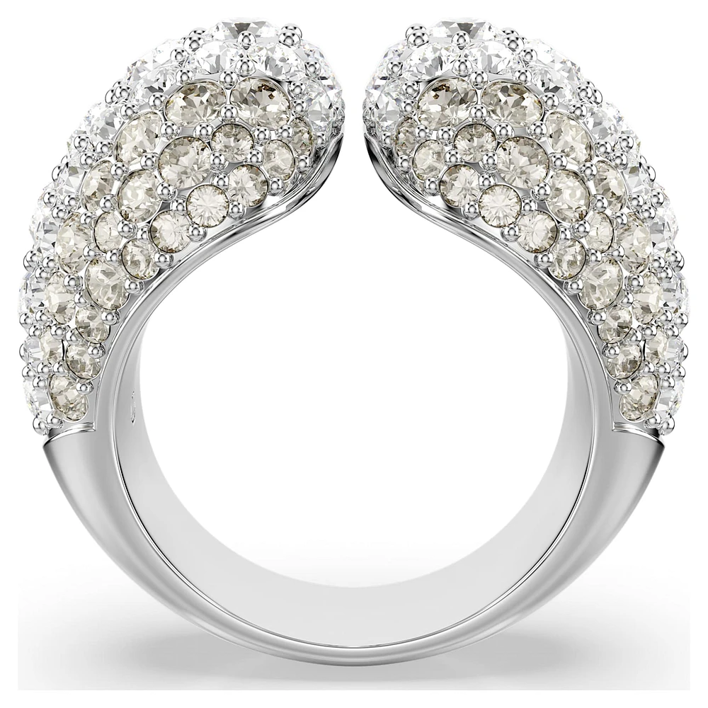 Sublima cocktail ring, Round cut, White, Rhodium plated by SWAROVSKI