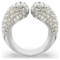 Sublima cocktail ring, Round cut, White, Rhodium plated by SWAROVSKI
