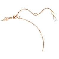 Stilla Attract pendant, Square cut, White, Rose gold-tone plated by SWAROVSKI