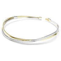 Hyperbola choker, Round cut, White, Mixed metal finish by SWAROVSKI