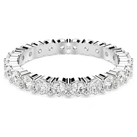 Matrix Vittore ring, Round cut, White, Silver-tone finish by SWAROVSKI