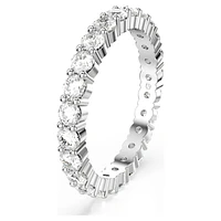 Matrix Vittore ring, Round cut, White, Silver-tone finish by SWAROVSKI