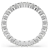 Matrix Vittore ring, Round cut, White, Silver-tone finish by SWAROVSKI