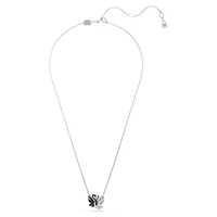 Swan pendant, Swan, Black, Mixed metal finish by SWAROVSKI