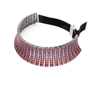 Matrix choker, Baguette cut, Pink, Rhodium plated by SWAROVSKI