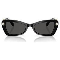 Sunglasses, Butterfly shape, SK6033, Black by SWAROVSKI
