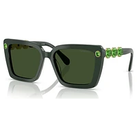 Sunglasses, Square shape, SK6032, Green by SWAROVSKI