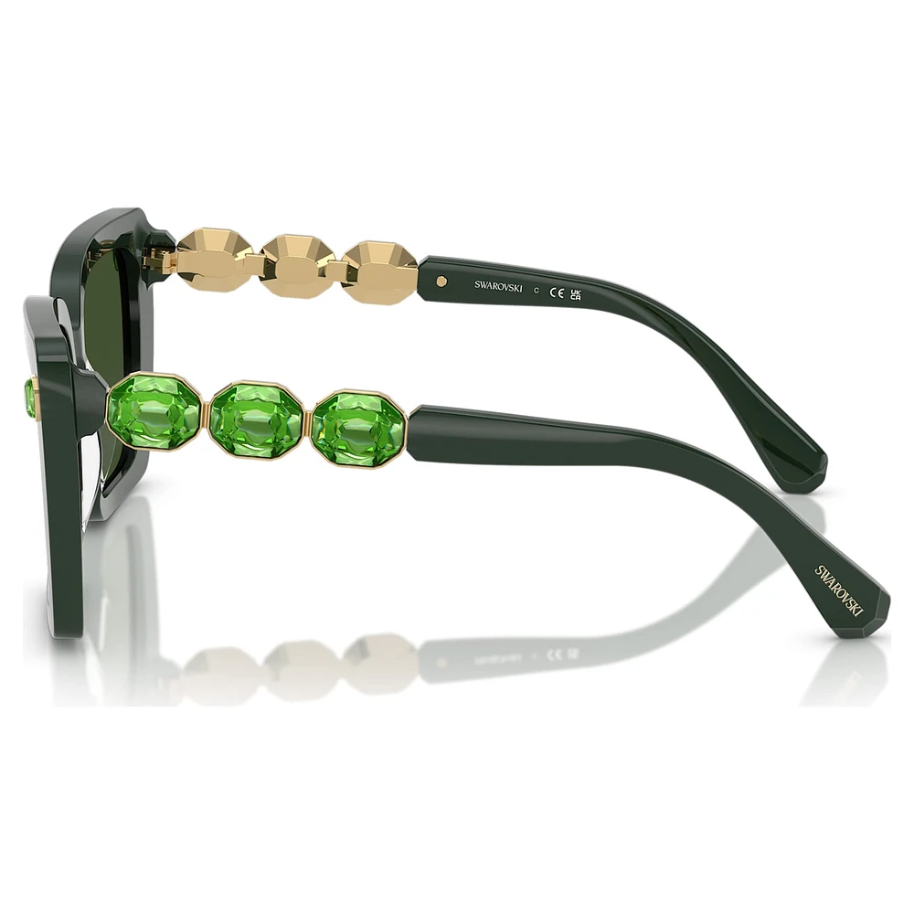 Sunglasses, Square shape, SK6032, Green by SWAROVSKI