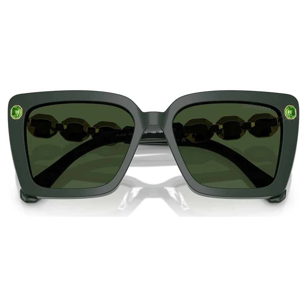 Sunglasses, Square shape, SK6032, Green by SWAROVSKI