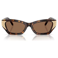 Sunglasses, Cat-Eye shape, SK6029, Brown by SWAROVSKI
