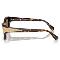 Sunglasses, Cat-Eye shape, SK6029, Brown by SWAROVSKI