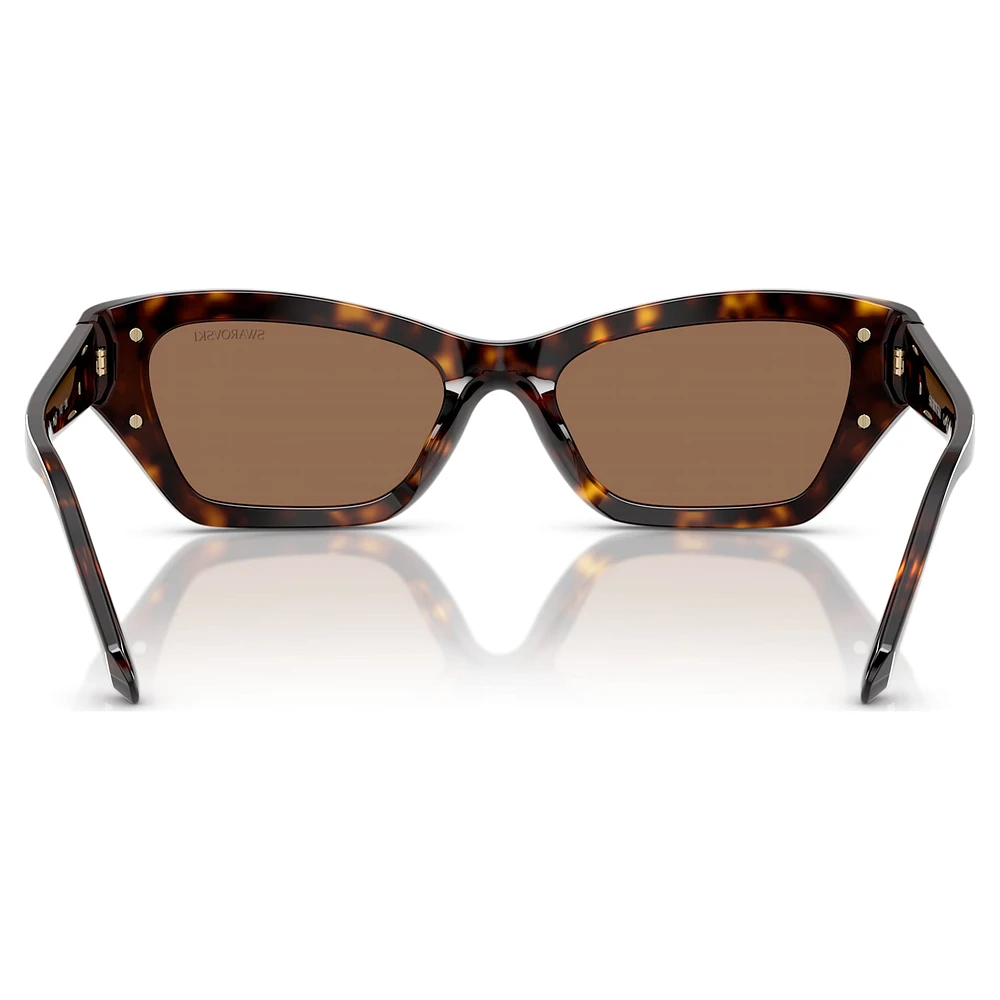 Sunglasses, Cat-Eye shape, SK6029, Brown by SWAROVSKI