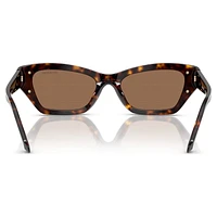 Sunglasses, Cat-Eye shape, SK6029, Brown by SWAROVSKI