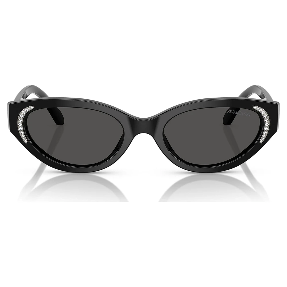 Sunglasses, Cat-Eye shape, SK6030, Black by SWAROVSKI