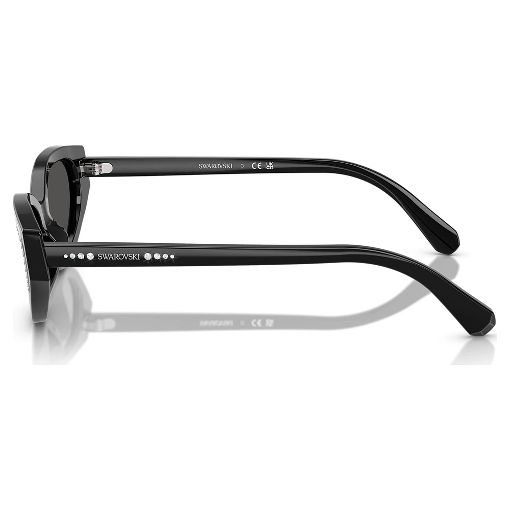 Sunglasses, Cat-Eye shape, SK6030, Black by SWAROVSKI