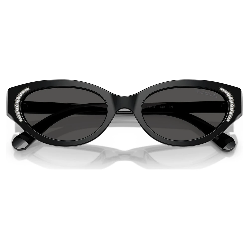 Sunglasses, Cat-Eye shape, SK6030, Black by SWAROVSKI