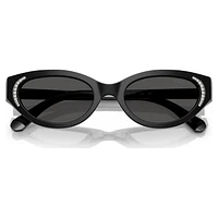Sunglasses, Cat-Eye shape, SK6030, Black by SWAROVSKI