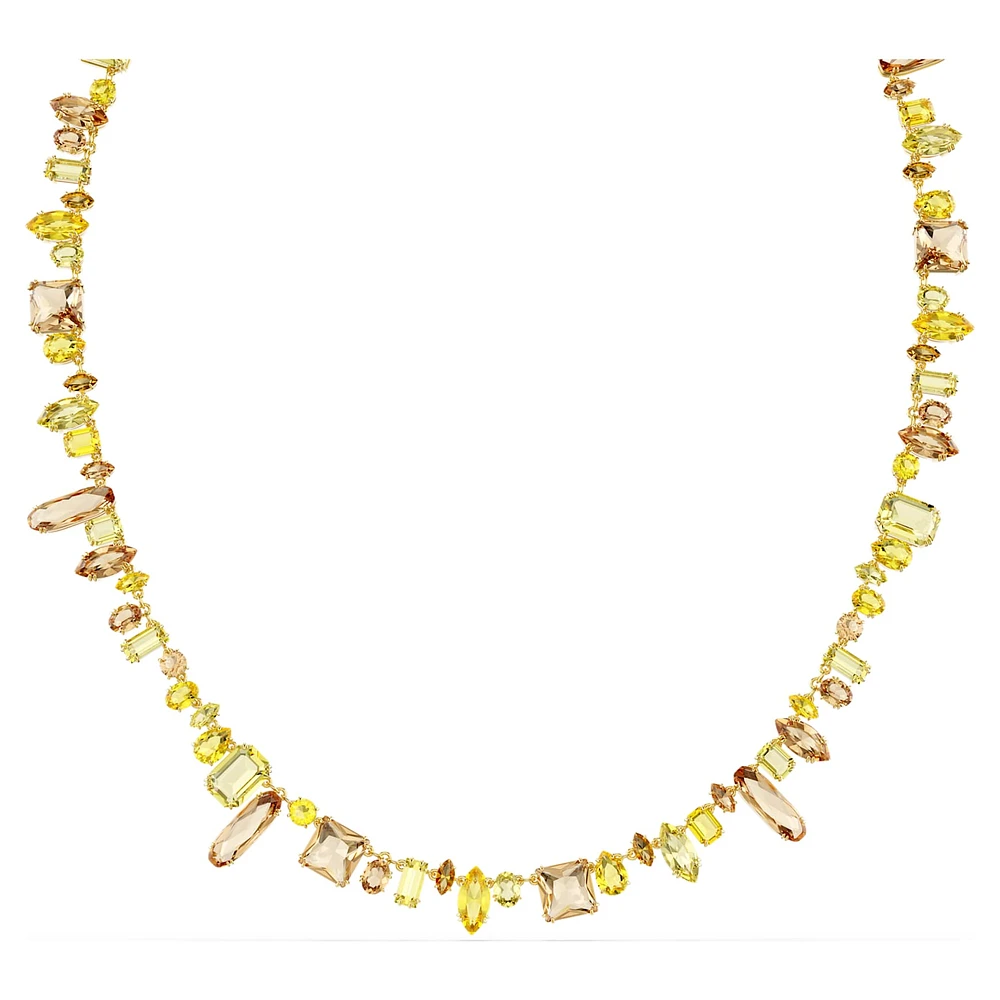 Gema strandage, Mixed cuts, Yellow, Gold-tone plated by SWAROVSKI