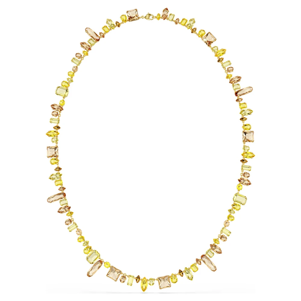 Gema strandage, Mixed cuts, Yellow, Gold-tone plated by SWAROVSKI