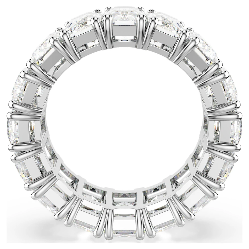 Matrix Vittore ring, Baguette cut, White, Rhodium plated by SWAROVSKI