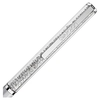 Crystalline Silk ballpoint pen, Grey, Grey lacquered, by SWAROVSKI