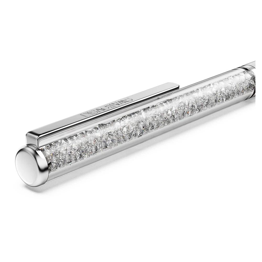 Crystalline Silk ballpoint pen, Grey, Grey lacquered, by SWAROVSKI