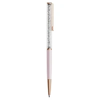Crystalline Silk ballpoint pen, Pink, Pink lacquered, rose gold-tone plated by SWAROVSKI
