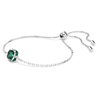 Birthstone bracelet, Square cut, May, Green, Rhodium plated by SWAROVSKI