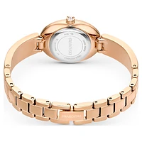 Crystal Rock Oval watch, Swiss Made, Crystal bracelet, Grey, Rose gold-tone finish by SWAROVSKI