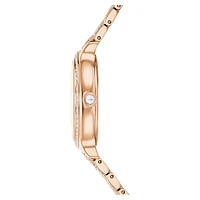 Imber watch, Swiss Made, Metal bracelet, Rose gold tone, Rose gold-tone finish by SWAROVSKI