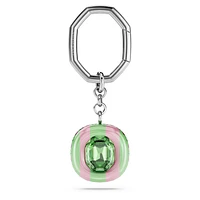 Dulcis key ring, Octagon cut, Multicolored, Rhodium plated by SWAROVSKI