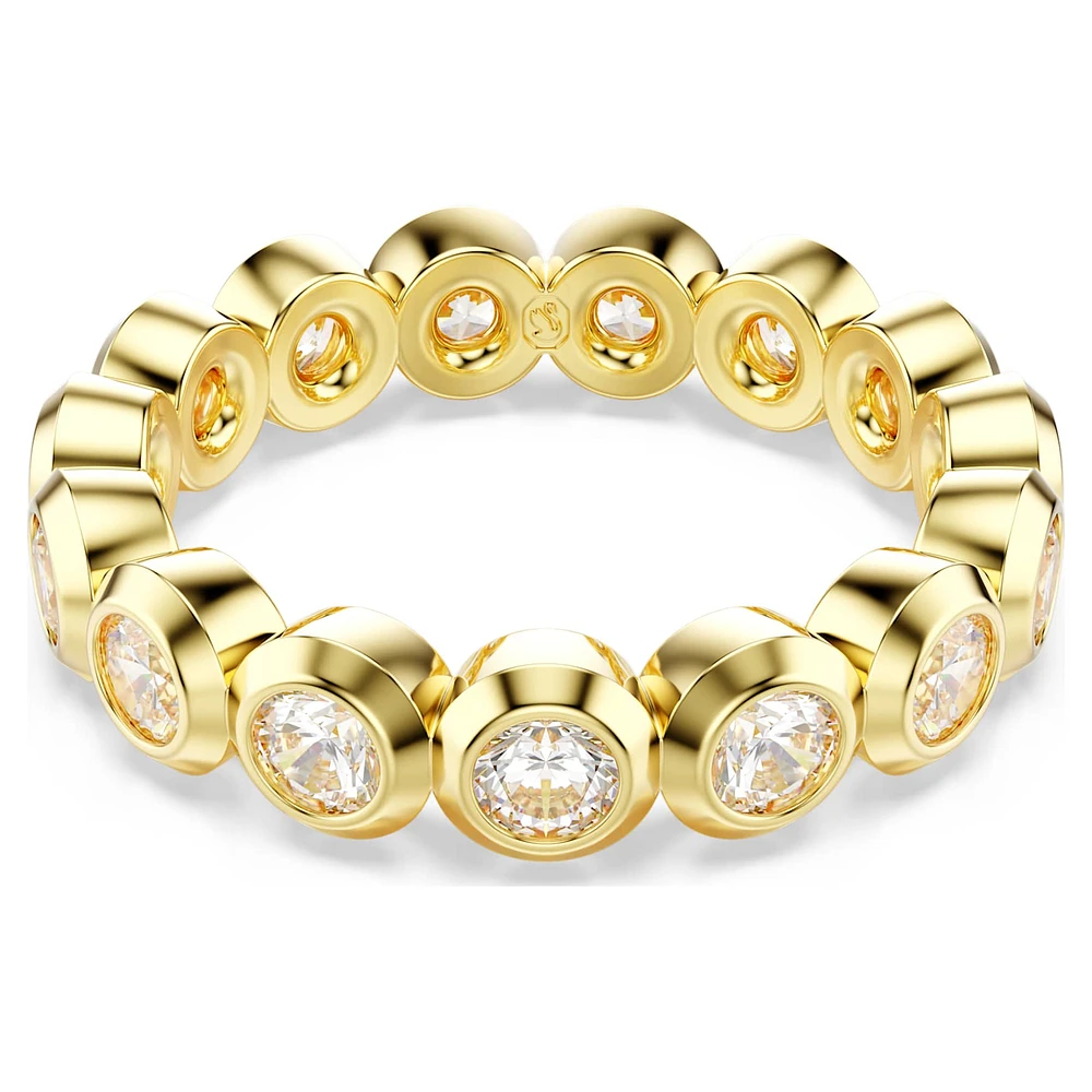 Imber ring, Round cut, White, Gold-tone plated by SWAROVSKI