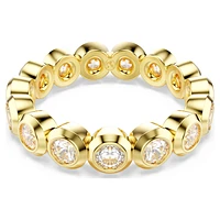 Imber ring, Round cut, White, Gold-tone plated by SWAROVSKI