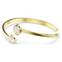 Imber bangle, Mixed cuts, White, Gold-tone plated by SWAROVSKI