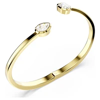 Imber bangle, Mixed cuts, White, Gold-tone plated by SWAROVSKI