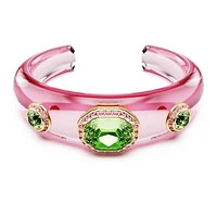 Dulcis cuff, Mixed cuts, Multicoloured, Gold-tone plated by SWAROVSKI